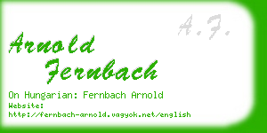 arnold fernbach business card